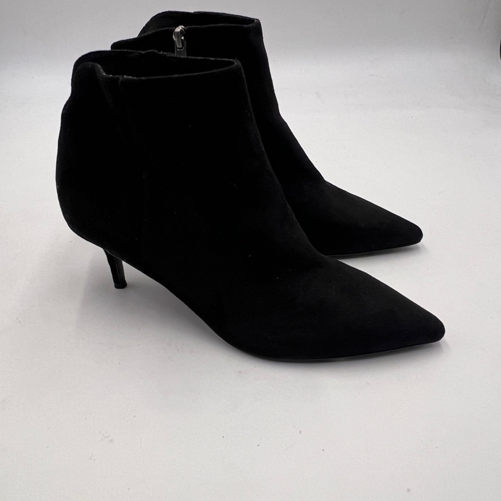 Charles By Charles David Black Suede Ankle Booties